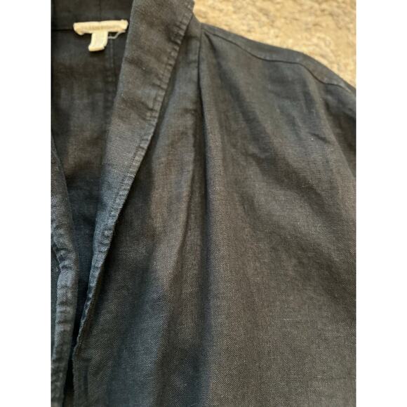 Eileen Fisher Black Linen Kimono Jacket Sz. Medium - Picture 3 of 12